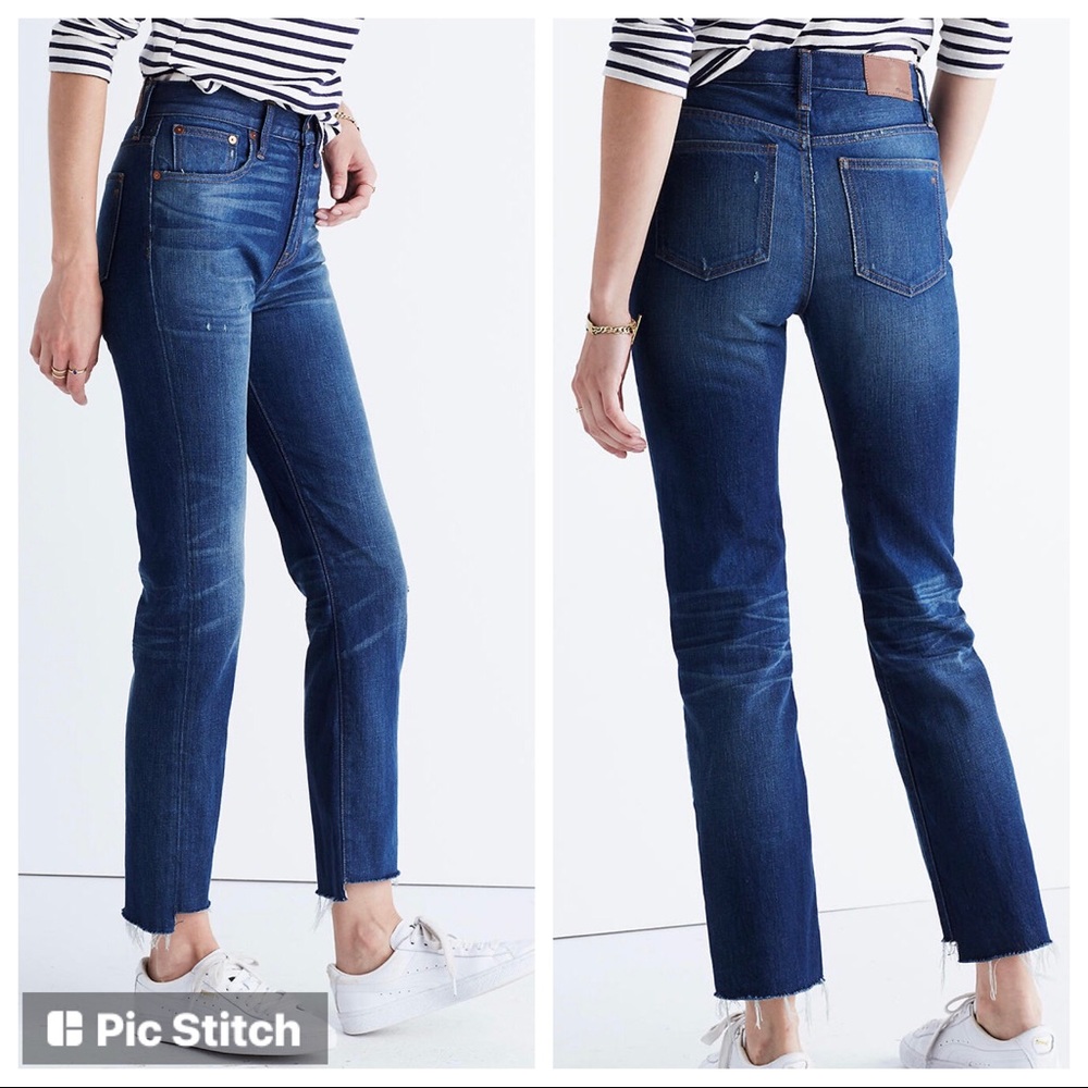 Madewell The Perfect Vintage High Rise Distressed Raw Hem Jean size 30